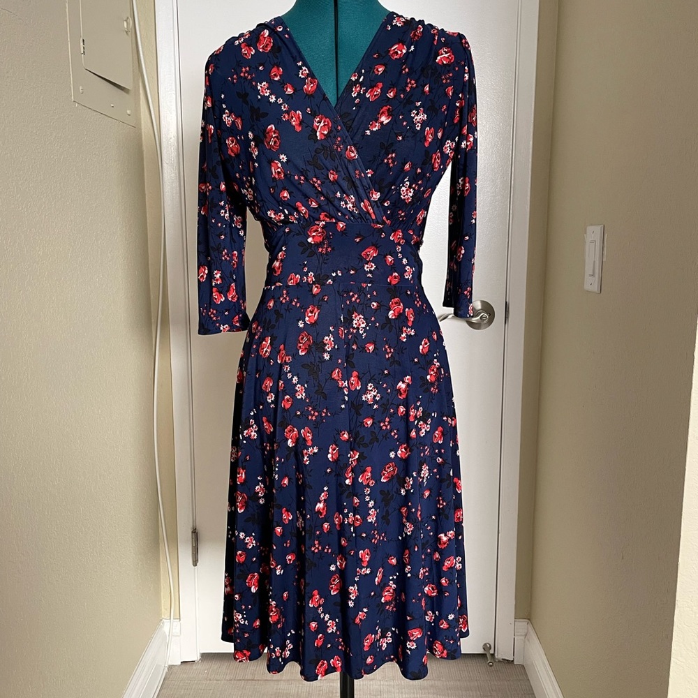 Retro 40s Style Stretch Day Dress